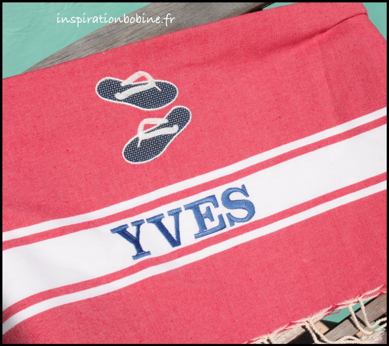 fouta adulte rouge tomate