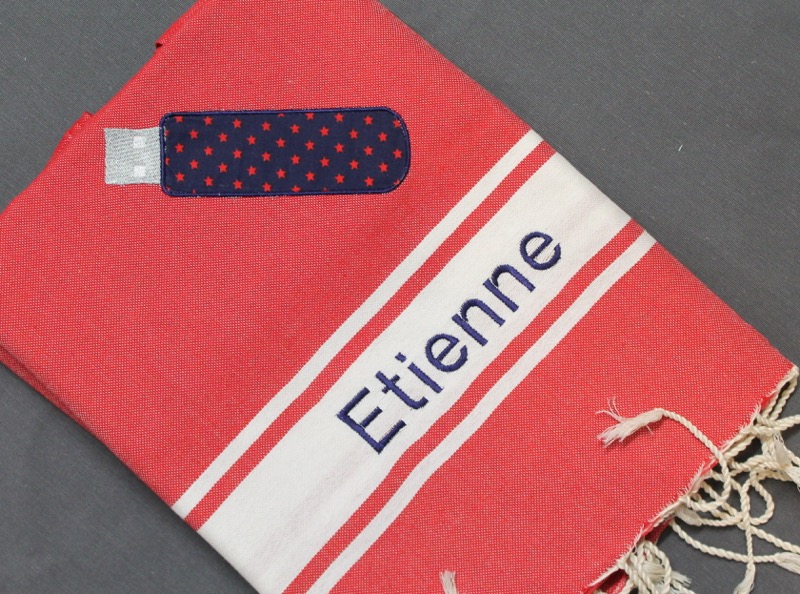 fouta adulte rouge tomate