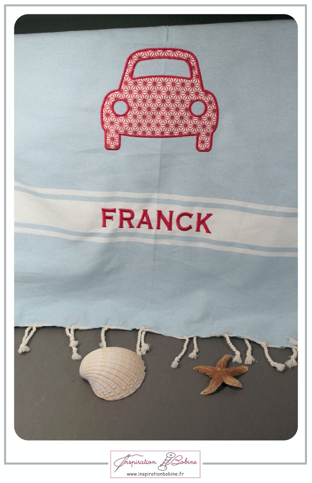 fouta enfant bleue ciel